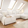 Azzuro Sofa Cream U Shape Corner