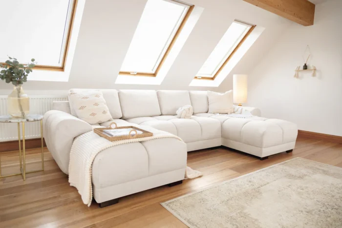 Azzuro Sofa Cream U Shape Corner
