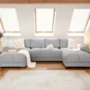Azzuro Sofa Grey U Shape Corner