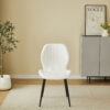 Oliver White PU Leather Effect Dining Chair