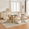 Santorini Cream Gold Dining Chair