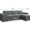 Artemis Sofabed Grey Universal Corner