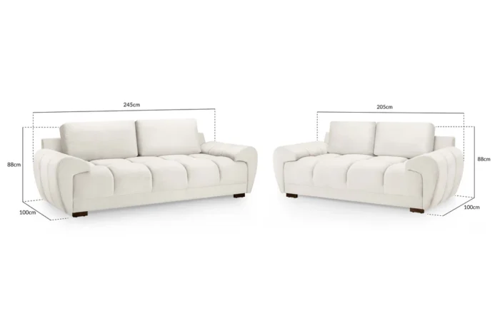 Azzuro Sofa Cream 3+2 Set