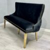 Victoria Black Gold Luxury Bench