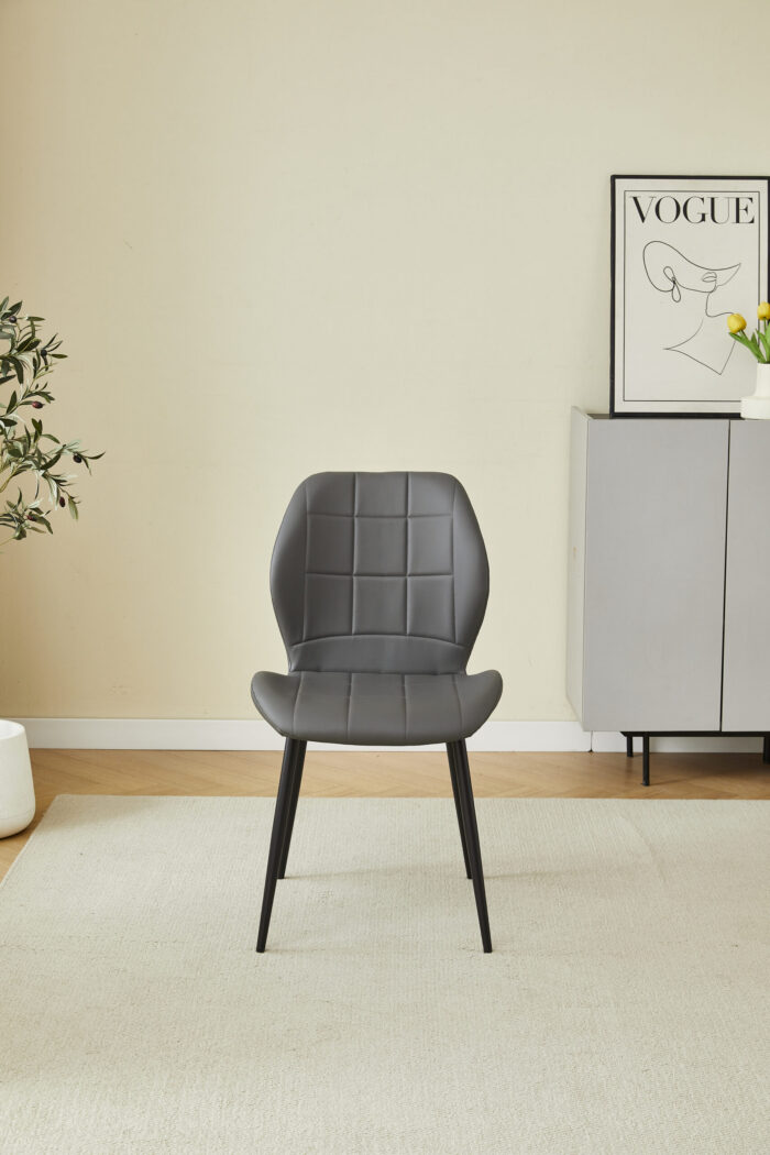 Oliver Grey PU Leather Effect Dining Chair