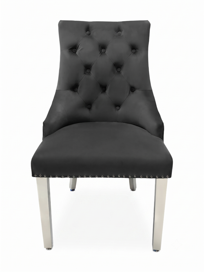 Majestic Dark Grey Velvet Dining Chair