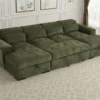 Alaya Sofabed Green U Shape Corner