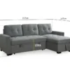 Alder Sofabed Grey Universal Corner