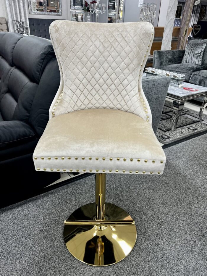 BS1031-2-1 Victoria Cream Lion Knocker Breakfast Stool