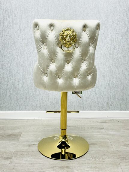 Victoria Cream Lion Knocker Breakfast Stool