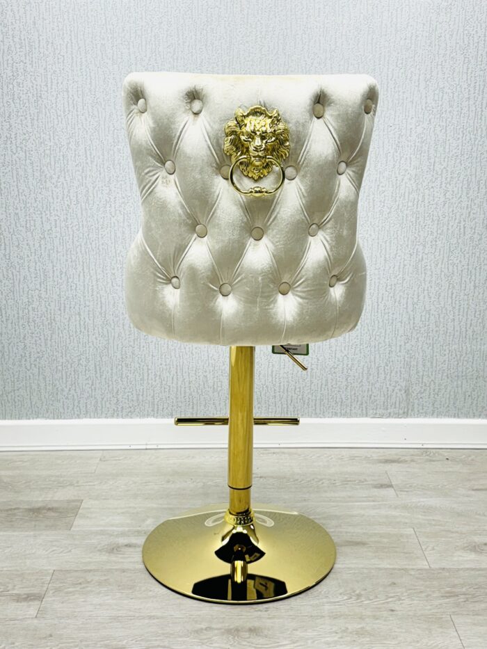 BS1031 Victoria Cream Lion Knocker Breakfast Stool