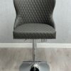 Valentino Hudson Grey PU Bar Stool