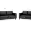 Box Sofa Black 3+2 Set