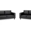 Box Sofa Black 3+2 Set