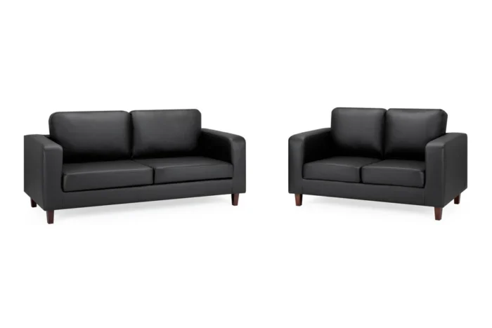 Box Sofa Black 3+2 Set