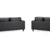 Box Sofa Black 3+2 Set
