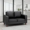 Box Sofa Black 2 Seater