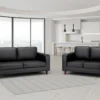 Box Sofa Black 3+2 Set