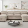 Capri Sofabed Beige U Shape Corner