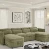 Capri Sofabed Green U Shape Corner