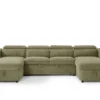 Capri Sofabed Green U Shape Corner