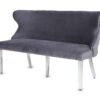 Valentino Grey Velvet Bench