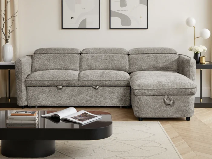 Capri Sofabed Grey Universal Corner