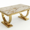 Arianna White and Gold Coffee Table
