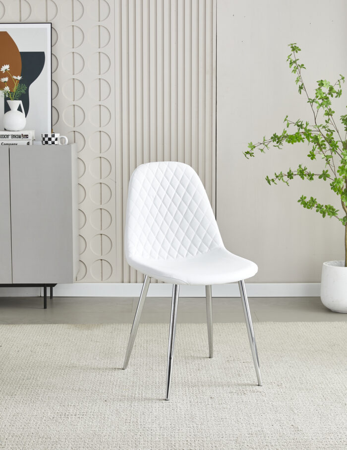 Mexico White PU Dining Chair Set of 4