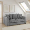 Harley Jumbo Sofa Grey 3 Seater