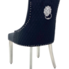 Majestic Black Velvet Dining Chair Set of 2