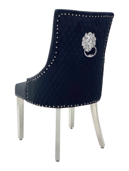 Majestic Black Velvet Dining Chair Set of 2