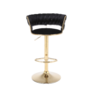 Camelia Black & Gold Bar Stool