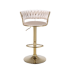 Camelia Cream & Gold Bar Stool