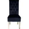 Sofia Black Colour Chrome Leg Lion Knocker Dining Chair Set of 2