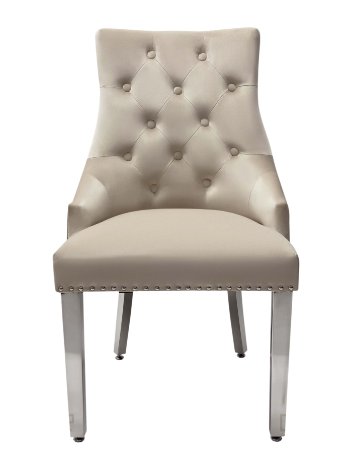 Majestic Mink Velvet Dining Chair Set of 2