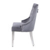 Majestic Round Knocker Grey Velvet Dining Chair Set of 2