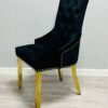 Majestic Black Gold Ring Knocker Chair Set of 2