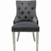 Majestic Dark Grey Velvet Dining Chair Set of 2