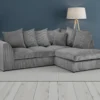 Harley Jumbo Sofa Grey Right Hand Facing Corner