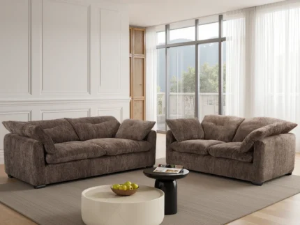 Quetta Sofa Brown 3+2 Set