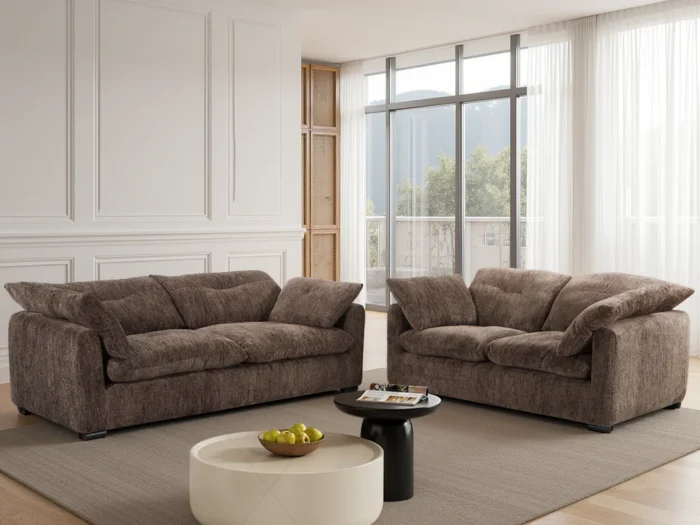 Quetta Sofa Brown 3+2 Set