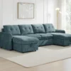 Moscow Sofabed Blue U Shape Corner