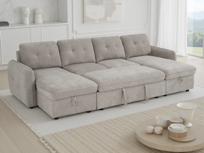 Moscow Sofabed Beige U Shape Corner