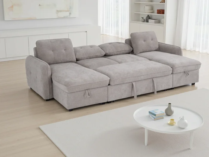 Moscow Sofabed Beige U Shape Corner