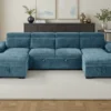 Hudson Sofabed Blue U Shape Corner