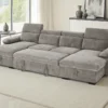 Hudson Sofabed Grey U Shape Corner