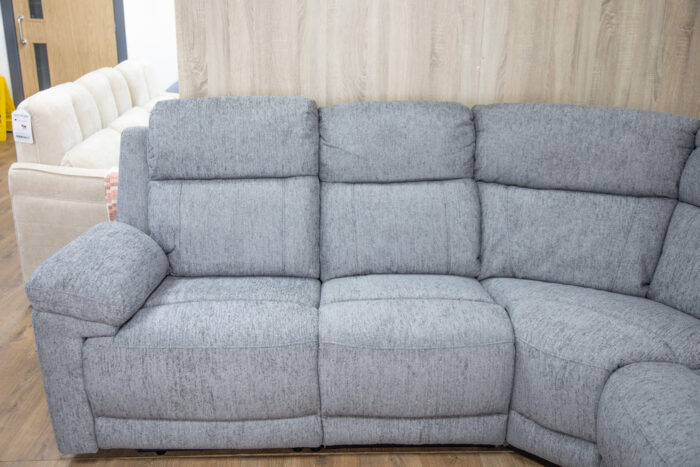 Owen Electric Recliner Sofa Grey Large Corner