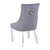 Majestic Round Knocker Grey Velvet Dining Chair Set of 2