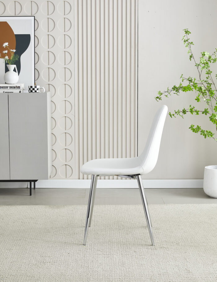 Mexico White PU Dining Chair Set of 4
